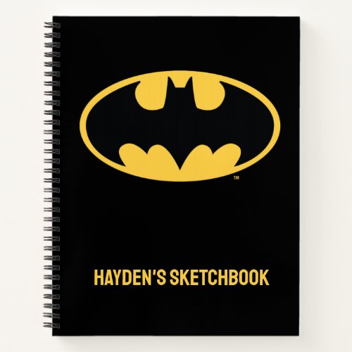 Batman Symbol  Oval Logo Drawing Notebook