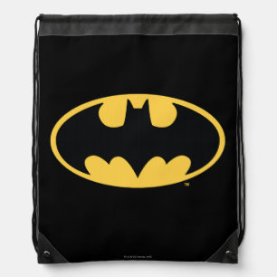 Batman Symbol   Oval Logo Drawstring Bag