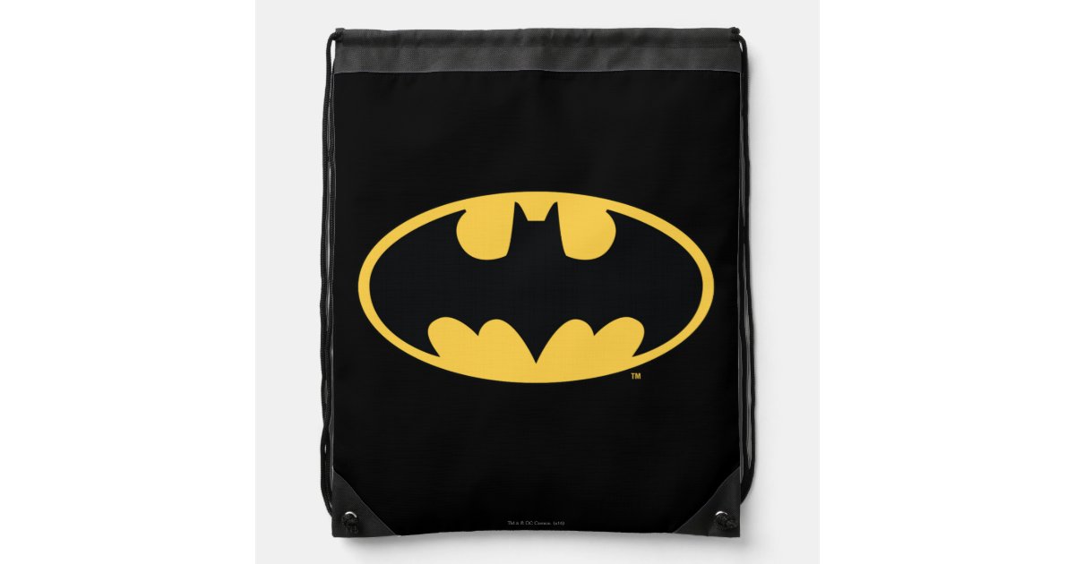 Batman Symbol | Oval Logo Drawstring Bag | Zazzle