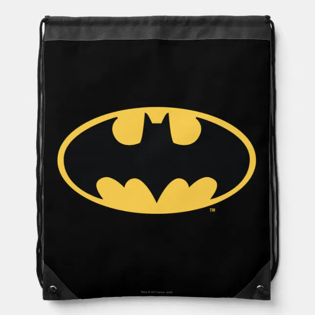 Batman Symbol | Oval Logo Drawstring Bag | Zazzle