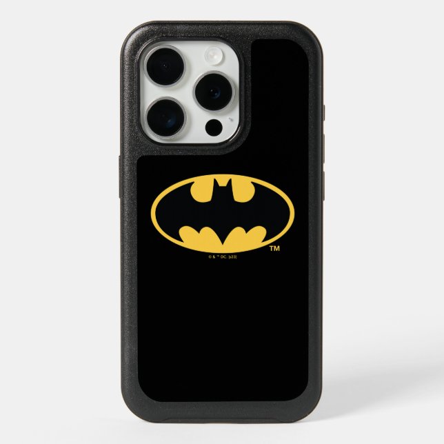 Batman Symbol | Oval Logo iPhone 15 Pro Case (Back)