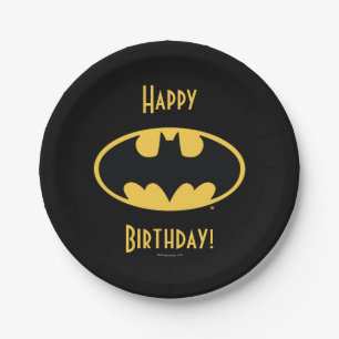 Batman Symbol Oval Logo Paper Plates