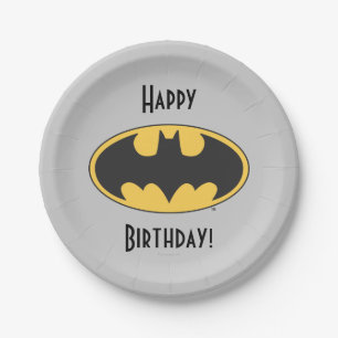 Batman Symbol Oval Logo Paper Plates