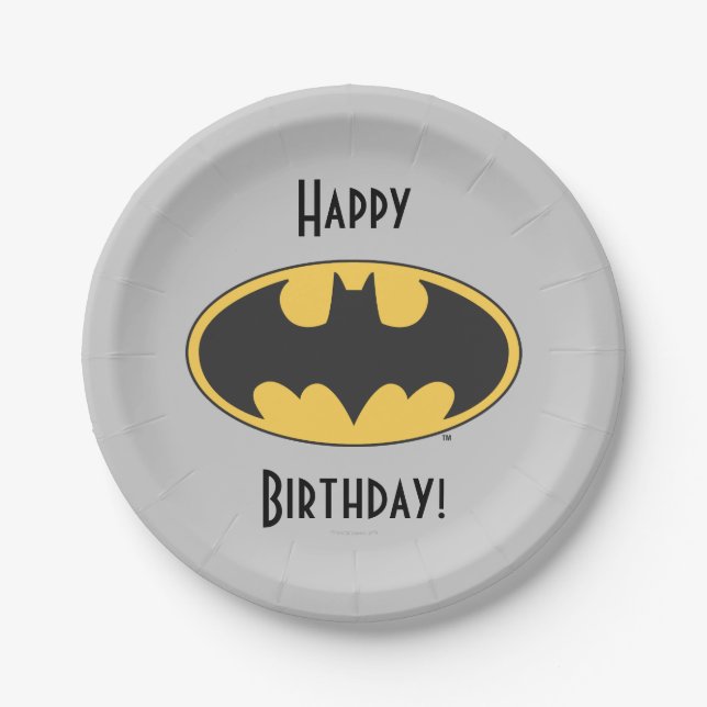 Batman Symbol | Oval Logo Paper Plates (Front)