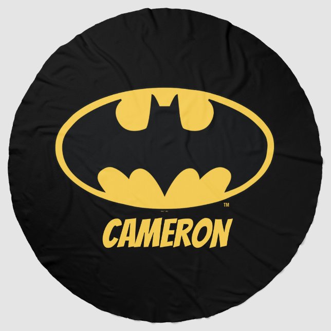 Batman Symbol | Oval Logo Personalized Beach Towel (Front)