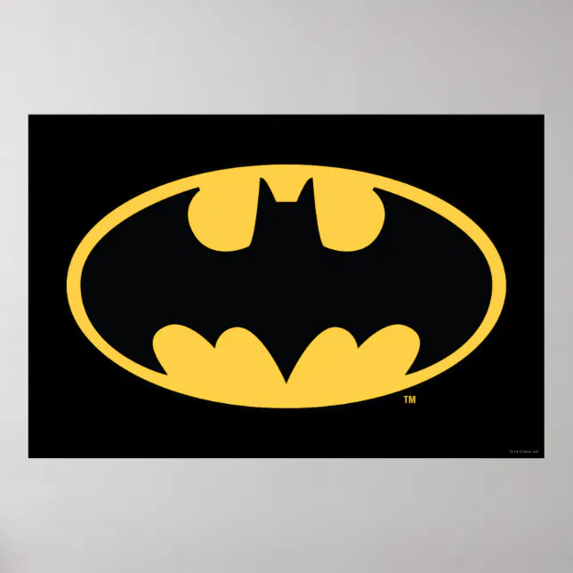 Batman Symbol | Oval Logo Poster | Zazzle
