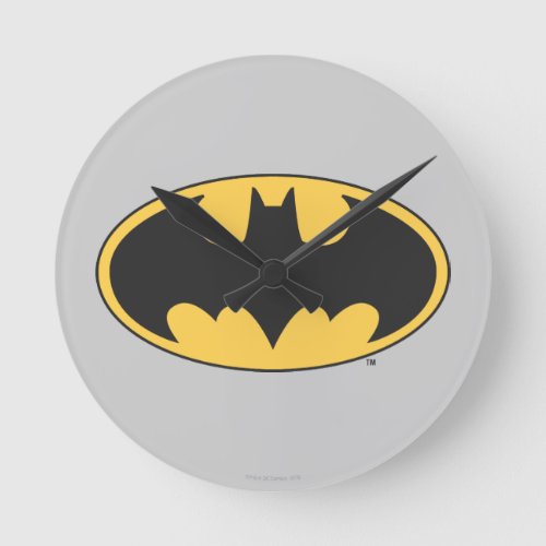 Batman Symbol  Oval Logo Round Clock
