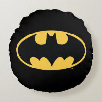 Batman Symbol | Oval Logo Round Pillow