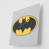 Batman Symbol | Oval Logo Square Wall Clock | Zazzle