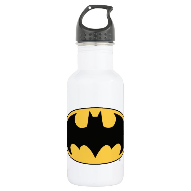 Batman Symbol | Oval Logo Stainless Steel Water Bottle (Front)