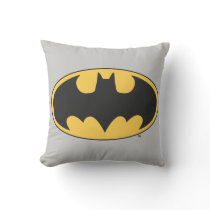 Batman Symbol | Oval Logo Throw Pillow