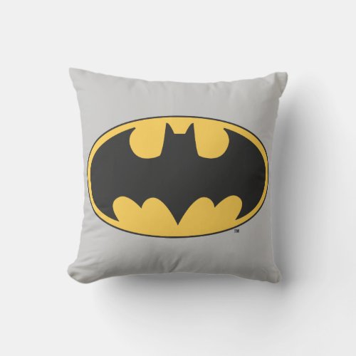 Batman Symbol  Oval Logo Throw Pillow