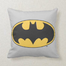 Batman Symbol | Oval Logo Throw Pillow