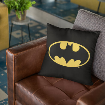 Batman Symbol | Oval Logo Throw Pillow by batman at Zazzle