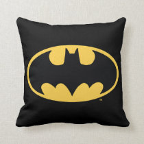 Batman Symbol | Oval Logo Throw Pillow