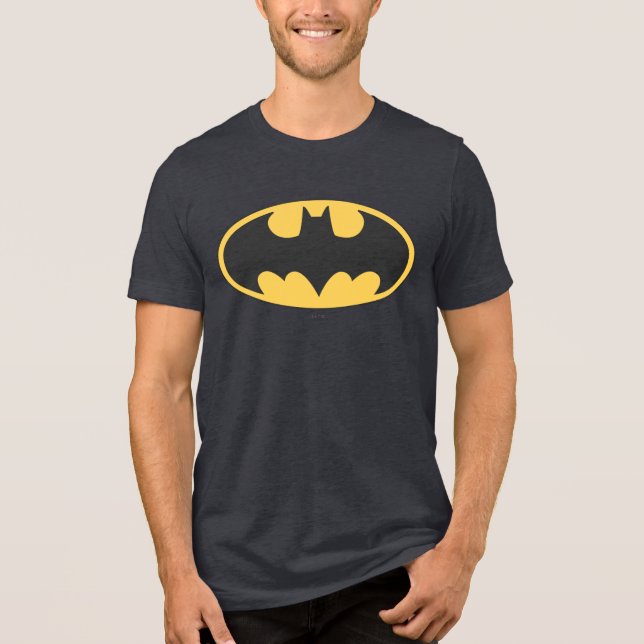 Batman Symbol | Oval Logo Tri-Blend Shirt (Front)
