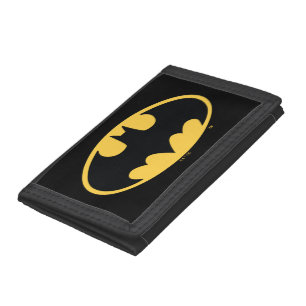 Batman Symbol Oval Logo Trifold Wallet