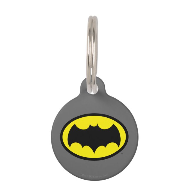 Batman Symbol Pet Name Tag (Front)