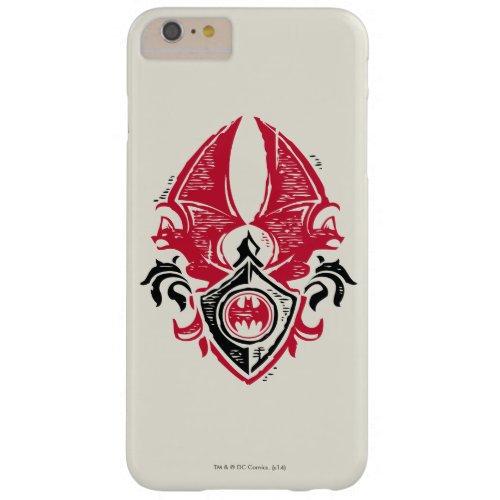 Batman Symbol  Red Black Bat Stamp Crest Logo Barely There iPhone 6 Plus Case