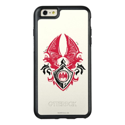 Batman Symbol  Red Black Bat Stamp Crest Logo OtterBox iPhone 66s Plus Case