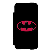 Batman Symbol | Red Black Logo Wallet Case For iPhone SE/5/5s