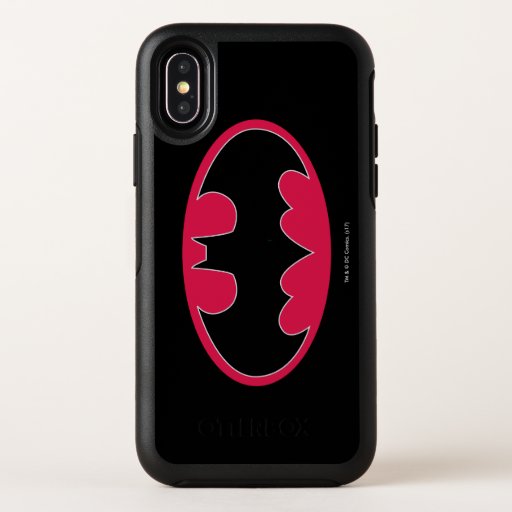 Batman Symbol | Red Black Logo OtterBox Symmetry iPhone X Case