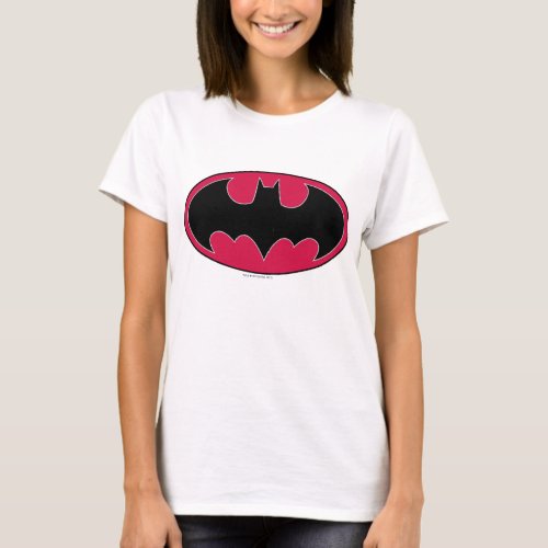 Batman Symbol  Red Black Logo T_Shirt