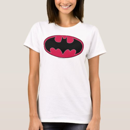 Batman Symbol  Red Black Logo T_Shirt