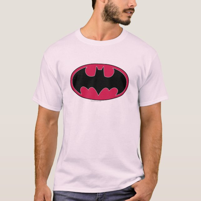 Batman Symbol | Red Black Logo T-Shirt (Front)