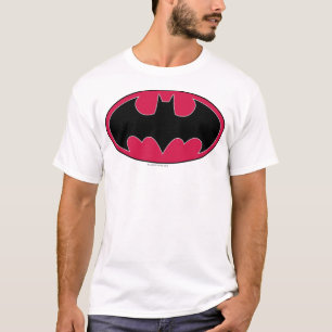 Batman Symbol Red Black Logo T-Shirt