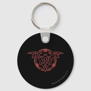 Batman Symbol Red Outline Urban Logo Keychain