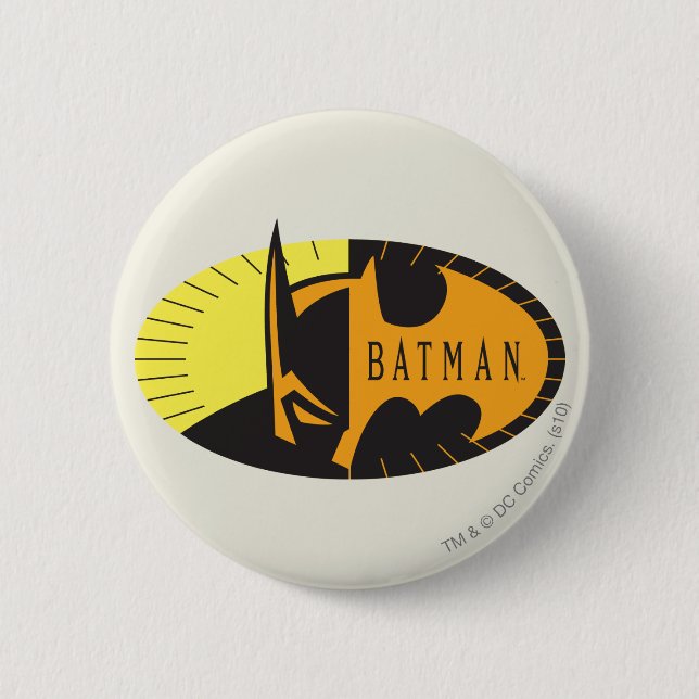 Batman Symbol | Silhouette Logo Button (Front)