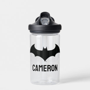 Batman Symbol   Simple Bat   Add Your Name Water Bottle