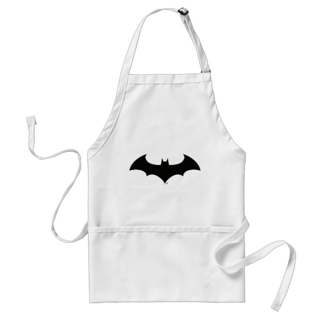 Batman Symbol | Simple Bat Silhouette Logo Adult Apron (Front)