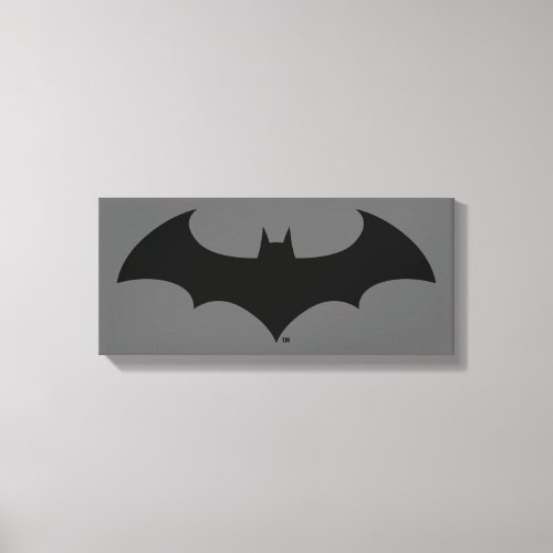 Batman Symbol  Simple Bat Silhouette Logo Canvas Print