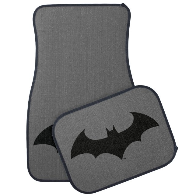 Batman Symbol | Simple Bat Silhouette Logo Car Mat (Set)