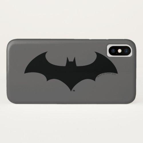 Batman Symbol  Simple Bat Silhouette Logo iPhone X Case