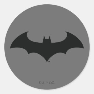 Batman Symbol Simple Bat Silhouette Logo Classic Round Sticker