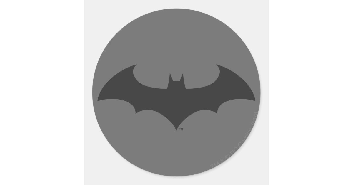 Batman Symbol | Simple Bat Silhouette Logo Classic Round Sticker | Zazzle