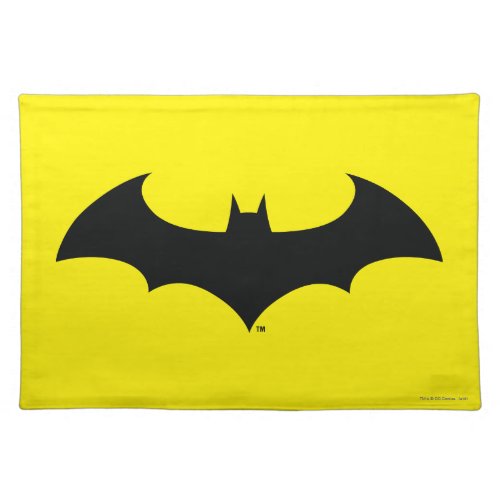 Batman Symbol  Simple Bat Silhouette Logo Cloth Placemat