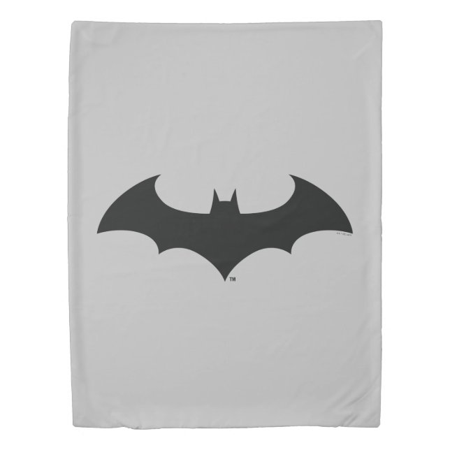 Batman Symbol | Simple Bat Silhouette Logo Duvet Cover (Front)