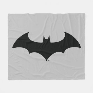 Batman Symbol   Simple Bat Silhouette Logo Fleece Blanket