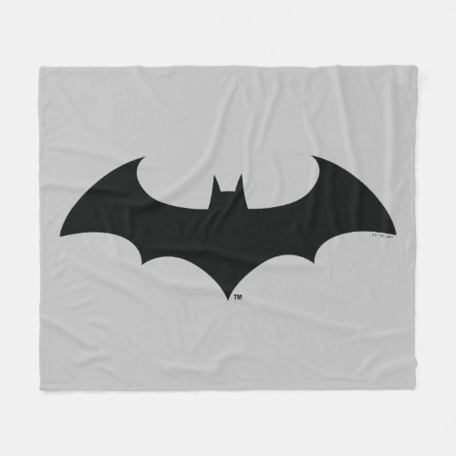 Batman Symbol  Simple Bat Silhouette Logo Fleece Blanket