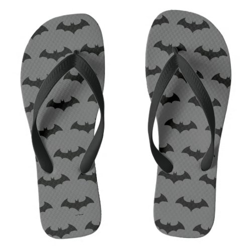 Batman Symbol  Simple Bat Silhouette Logo Flip Flops