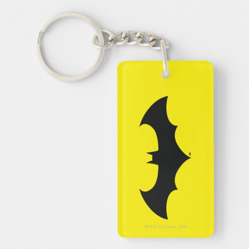 Batman Symbol  Simple Bat Silhouette Logo Keychain