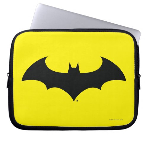 Batman Symbol  Simple Bat Silhouette Logo Laptop Sleeve