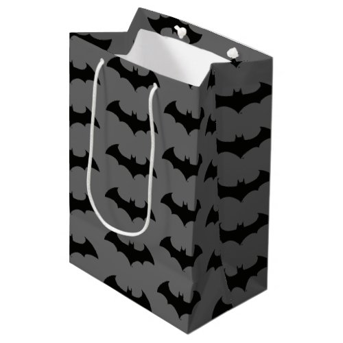 Batman Symbol  Simple Bat Silhouette Logo Medium Gift Bag