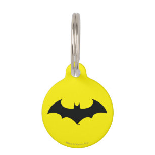 Batman Symbol   Simple Bat Silhouette Logo Pet ID Tag