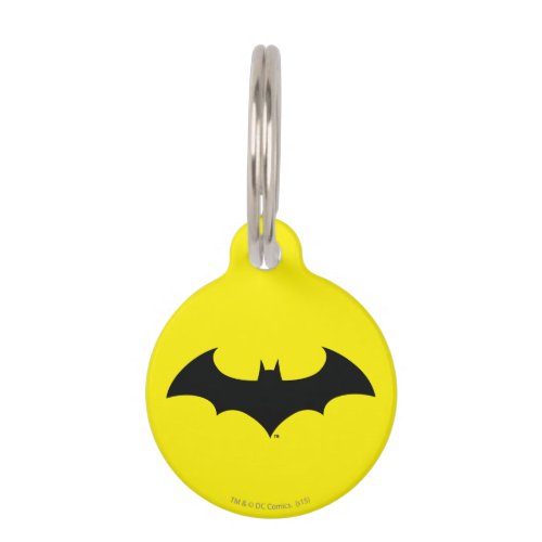 Batman Symbol  Simple Bat Silhouette Logo Pet ID Tag
