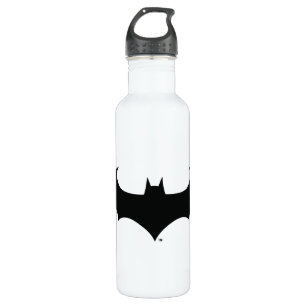 Batman Symbol   Simple Bat Silhouette Logo Stainless Steel Water Bottle
